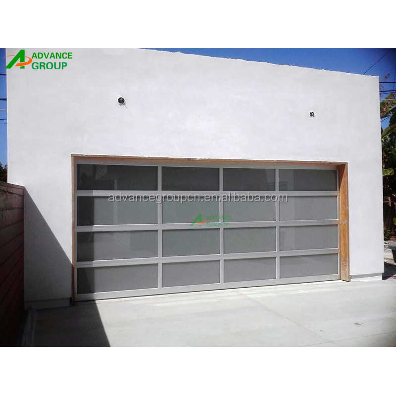 9x9 Customized Automatic Glass Garage Door/ Insulate Double Tempered Glass Garage Door With Best Price