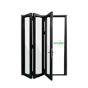 Cheap Custom Veranda Exterior Accordion Bifold Door Glass Sliding Patio Bi-Folding Bifold Aluminum Bi Folding Door