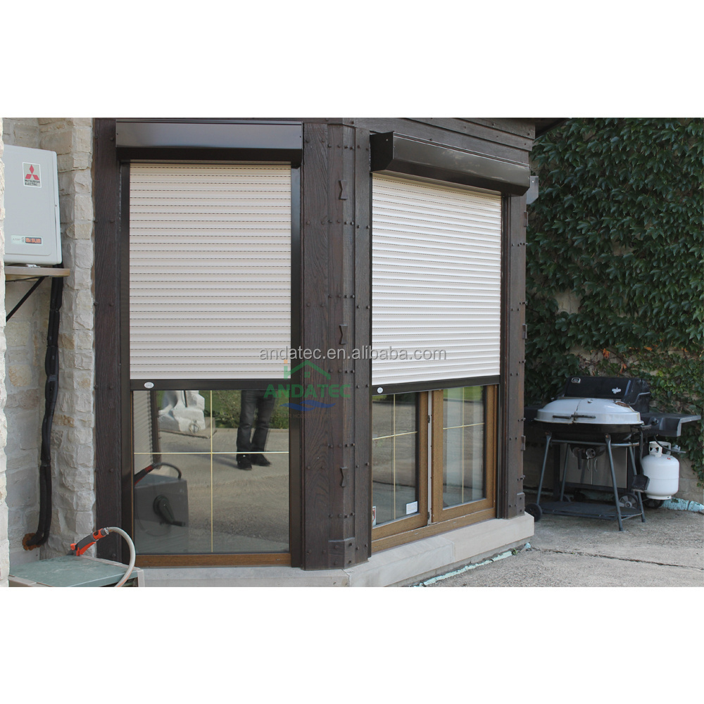 2023 anti hurricane automatic roller shutter window/tuya aluminum roller shutter window