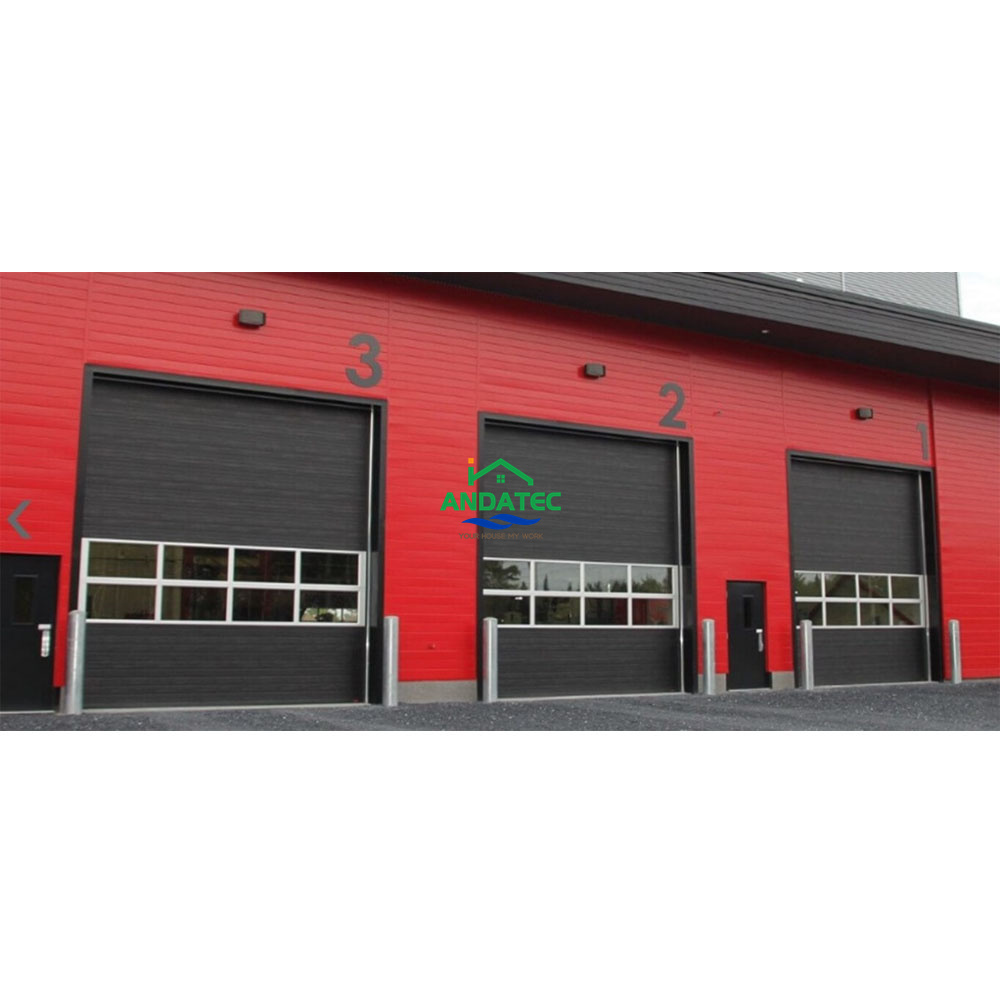 Anda Industrial Automatic Overhead Steel Vertical Lifting Door Sliding Roll Workshop Metal Sectional Door