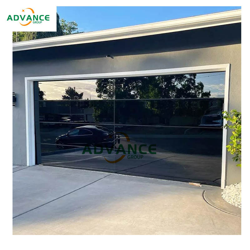 9x9 Customized Automatic Glass Garage Door/ Insulate Double Tempered Glass Garage Door With Best Price