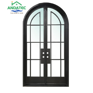 Anda Customized small size wrought iron gate single glass interior wine cellar door