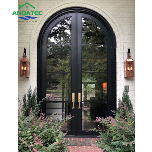 2024 fancy metal gate doors designs interior single decorative glass wrought iron front entry door