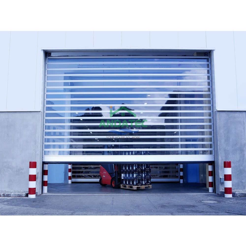 Anda Commercial Security Shop Acrylic Polycarbonate PVC Transparent Sliding Roller Shutter Door