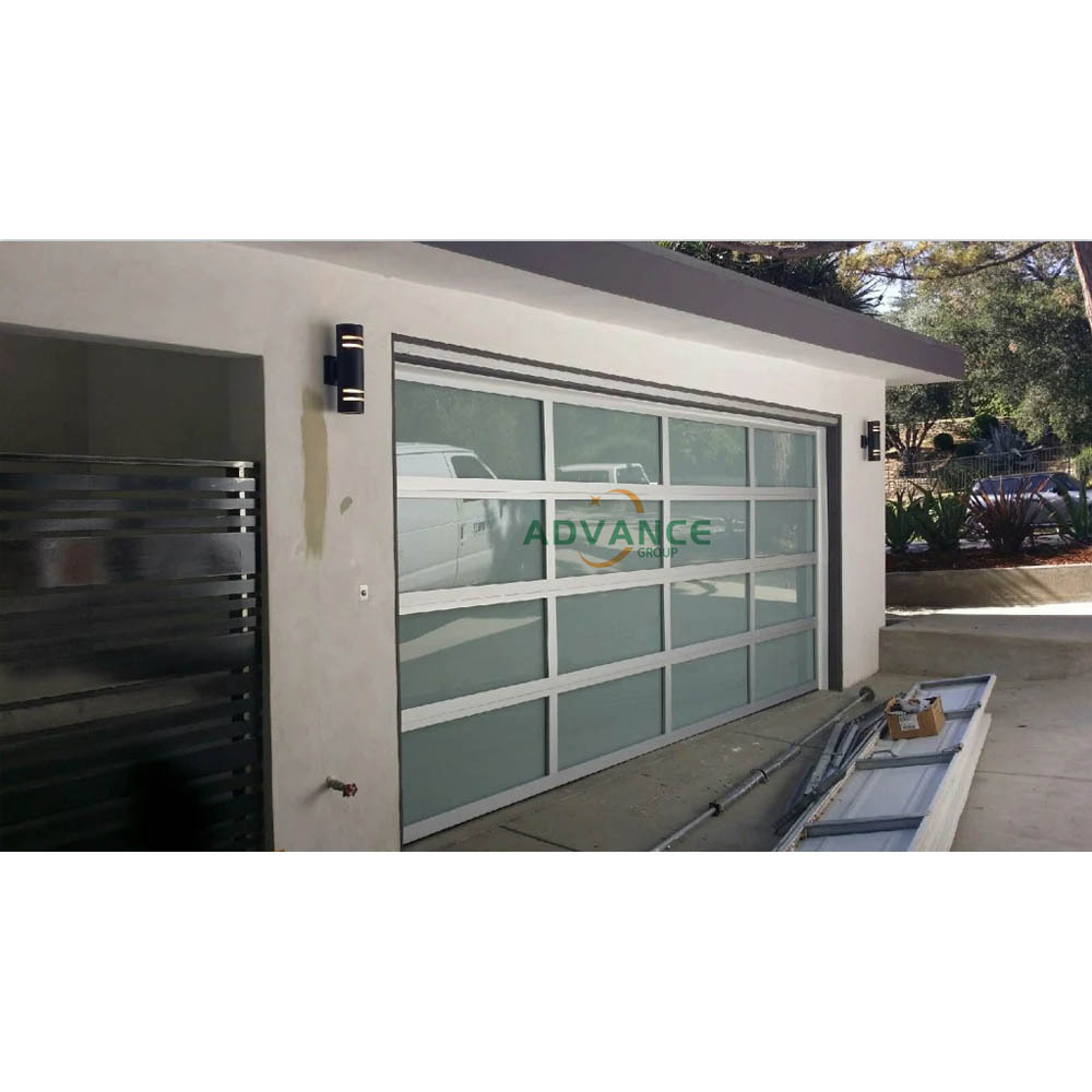 9x9 Customized Automatic Glass Garage Door/ Insulate Double Tempered Glass Garage Door With Best Price