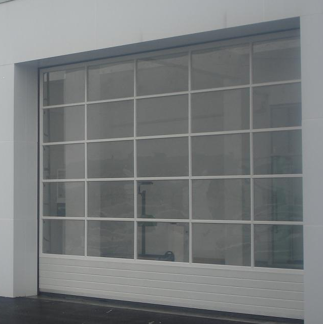 Guangzhou security fiberglass transparent garage doors remote and wifi control,sectional polycarbonate garage doors