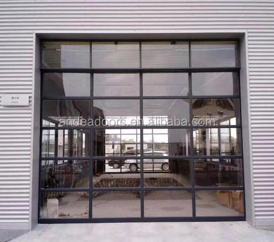 Guangzhou security fiberglass transparent garage doors remote and wifi control,sectional polycarbonate garage doors