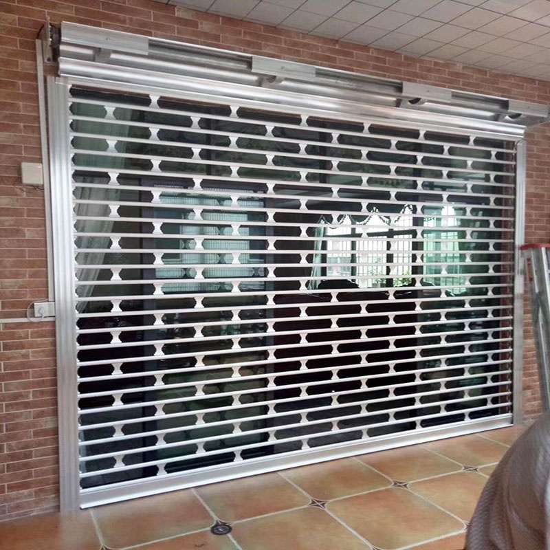 Guangzhou security grill roller shutter door, electric burglary proof  roll up doors