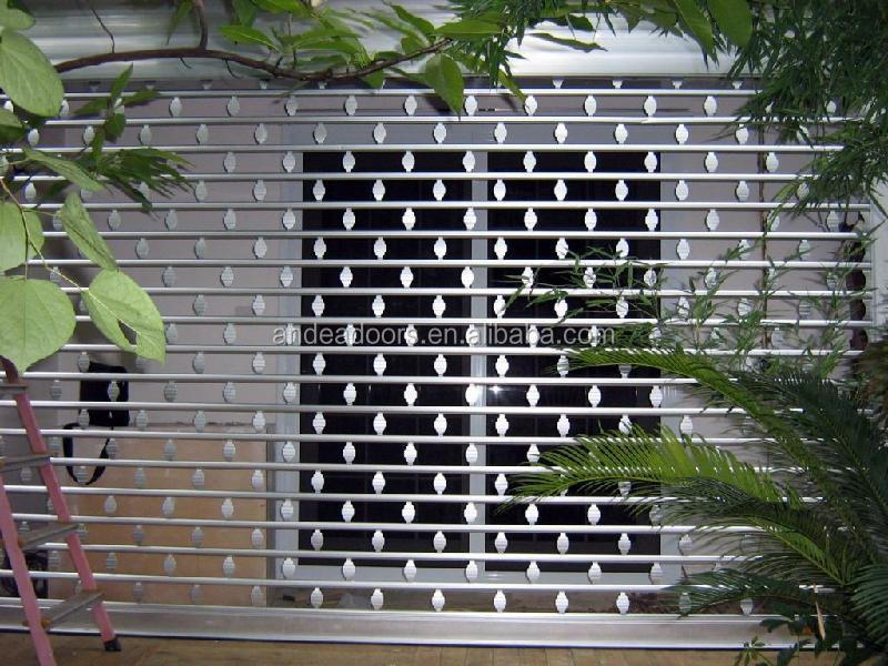 Guangzhou security grill roller shutter door, electric burglary proof  roll up doors