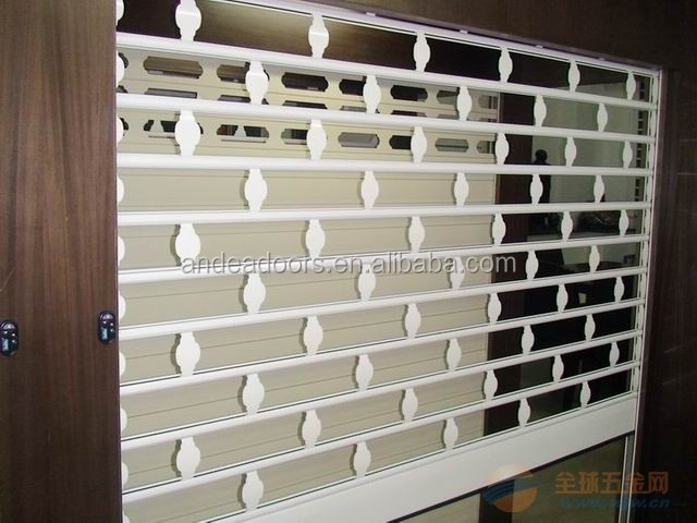 Guangzhou security grill roller shutter door, electric burglary proof  roll up doors