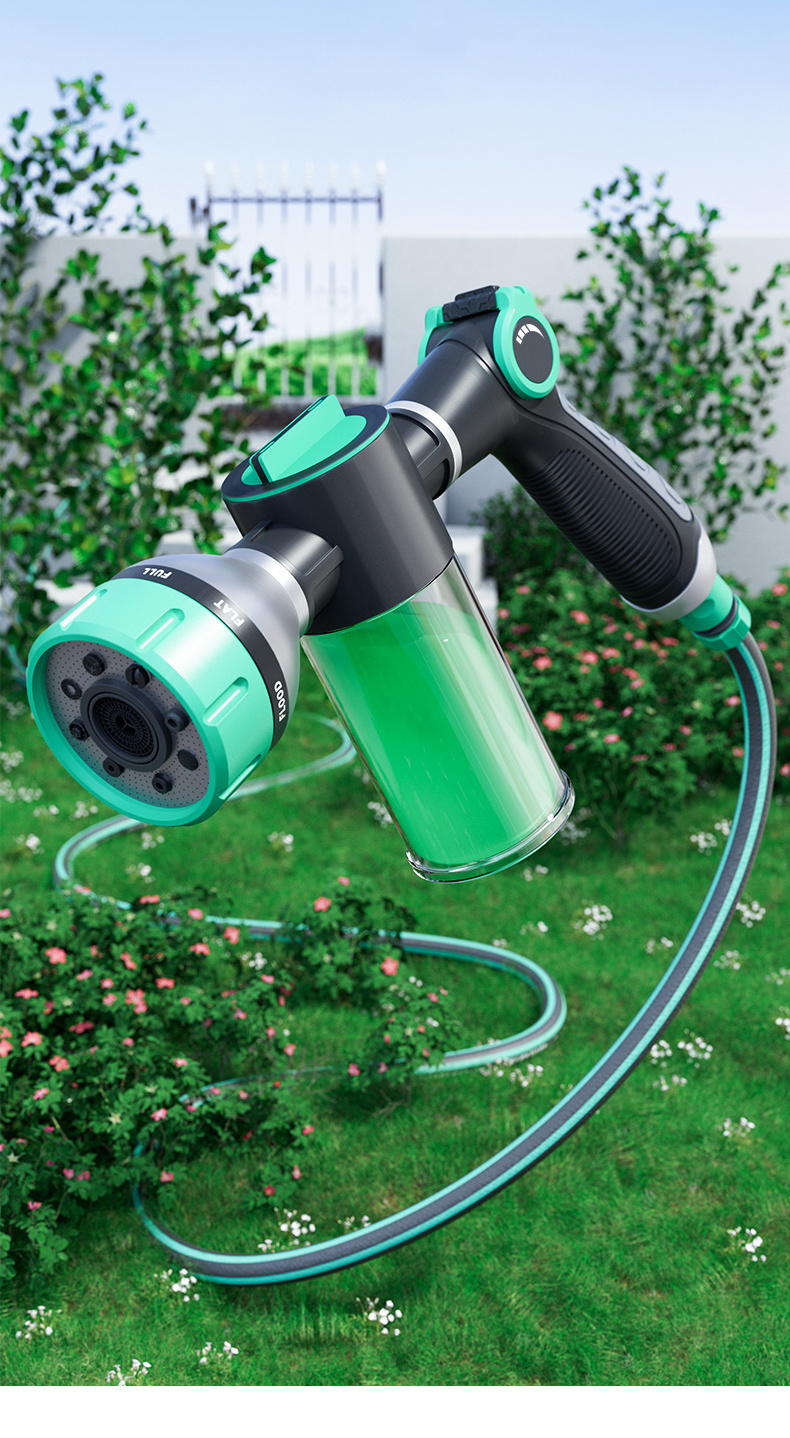 Adjustable Garden Hose Sprayer Foam Gun High Pressure Garden Hose Water Nozzle Lance Gun For Car Washing