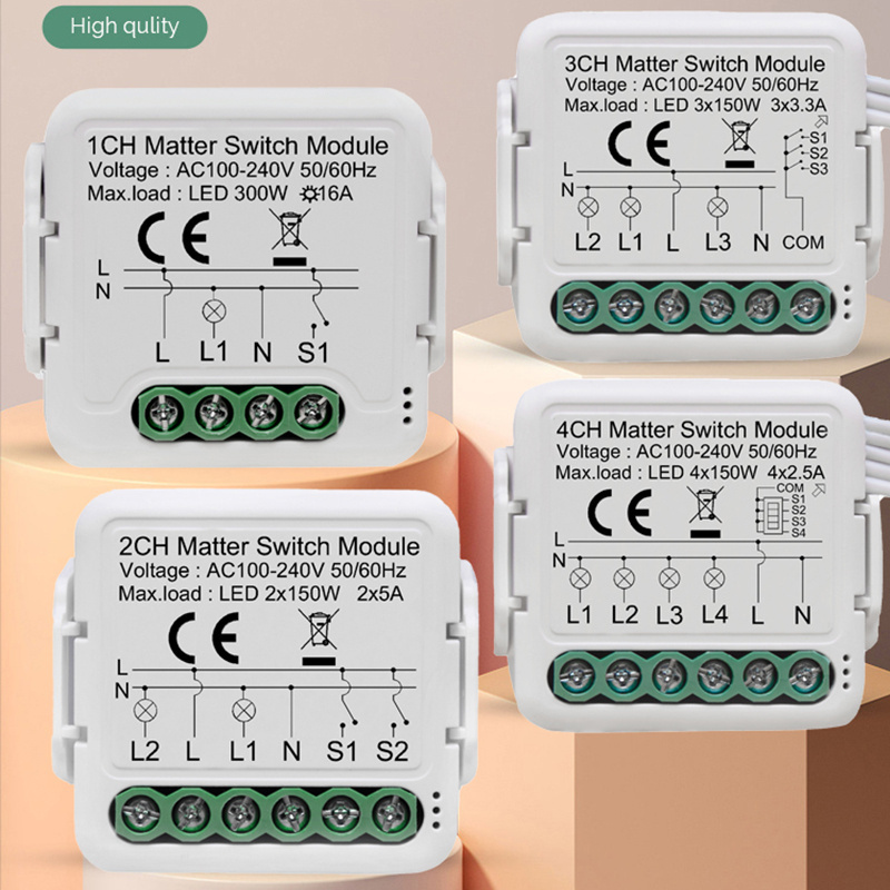 Matter Smart home DIY Zigbee Smart Module via Smart Life/Tuya App Control, Works with Alexa Google Home with Neutral