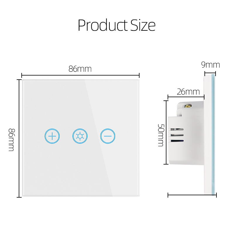 ANDELI Wifi Light Dimmer Switch SmartLife/Tuya APP Remote Control Smart Wall Touch Sensor Work with Alexa and Google Home