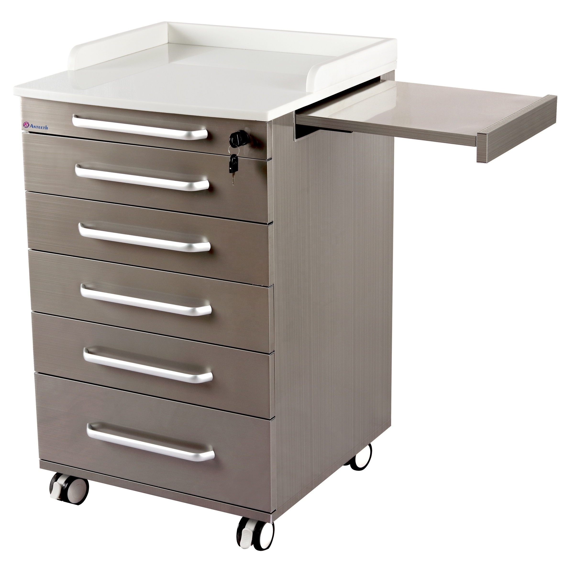 Anteeth customized medical table stainless steel material mobile trolley drawers dental cabinet furniture clinic