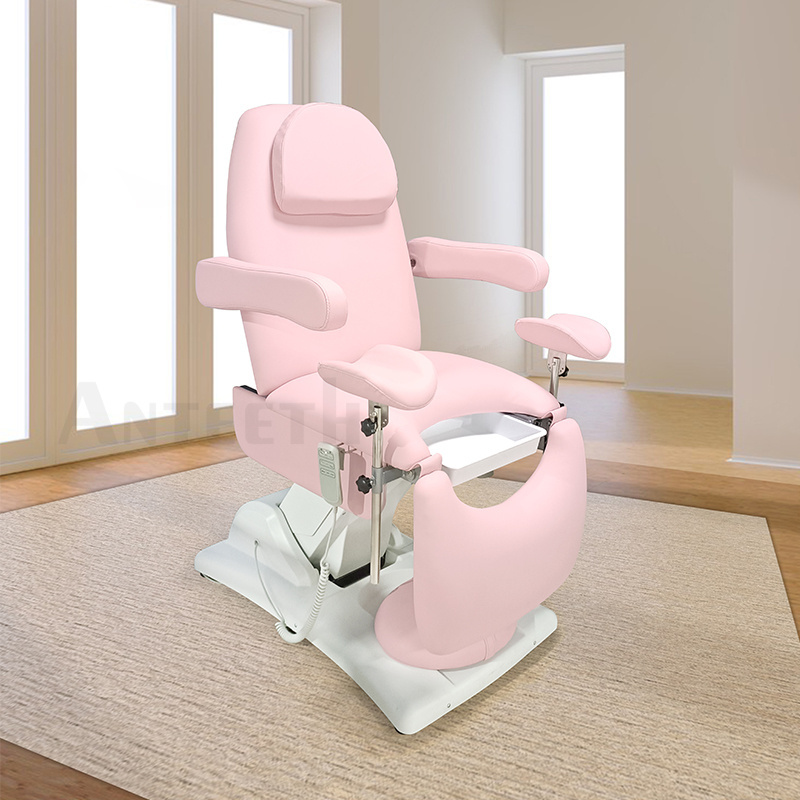 Latest Style Clinic Hospital Pink Gynecological Examination Chair 3 Motors Electric Gynecological Chair Aesthetic Bed