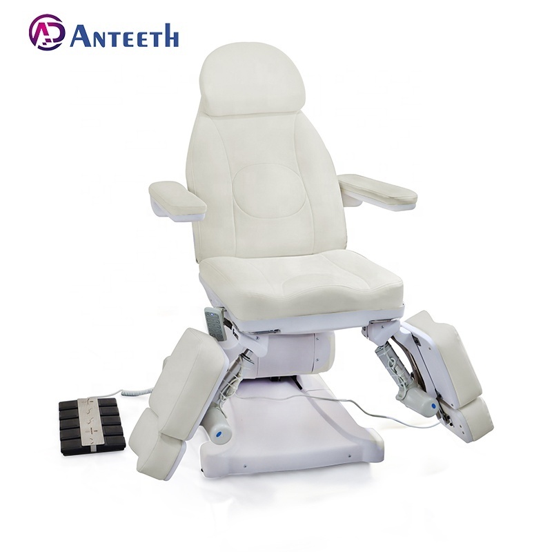 Anteeth Podiatry Clinic Furniture  Luxury PVC  Leather 5 Motor Split Electric Pedicure Bed  Podiatry Massage  Chair