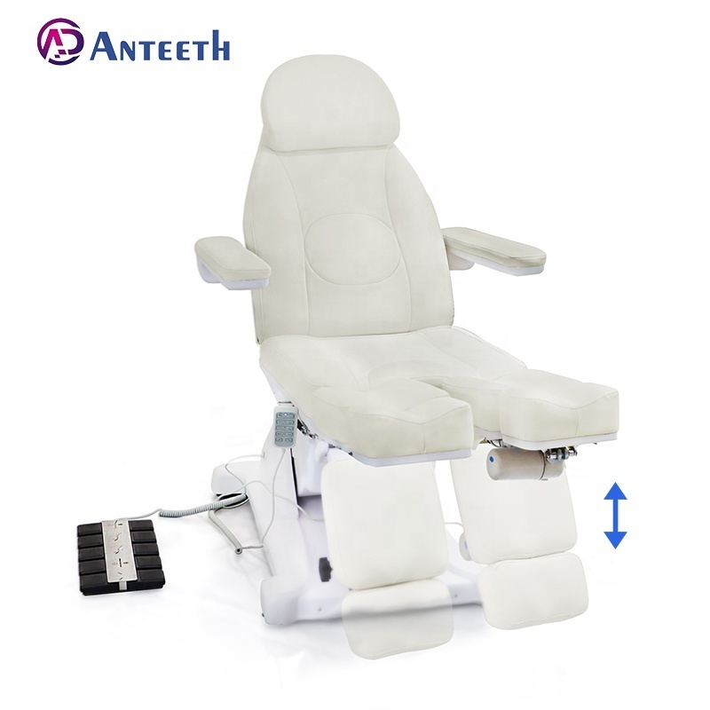 Anteeth Podiatry Clinic Furniture  Luxury PVC  Leather 5 Motor Split Electric Pedicure Bed  Podiatry Massage  Chair