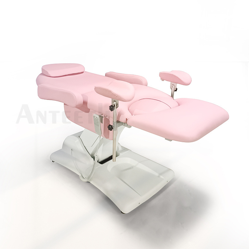 Latest Style Clinic Hospital Pink Gynecological Examination Chair 3 Motors Electric Gynecological Chair Aesthetic Bed