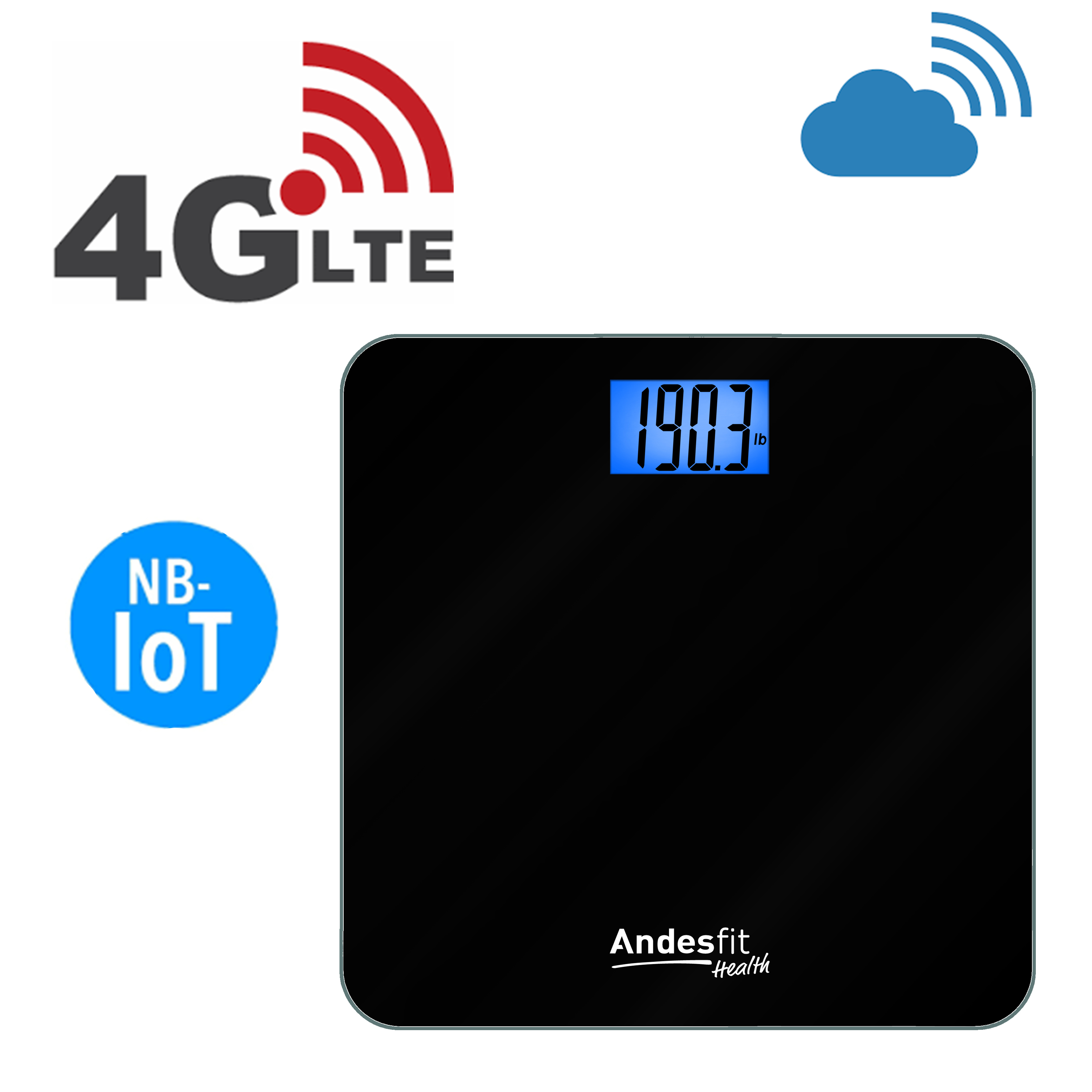 NBIOT/4G / LTE / GSM cellular-enabled  Body Scale for M2M solution eMTC/cat M free app