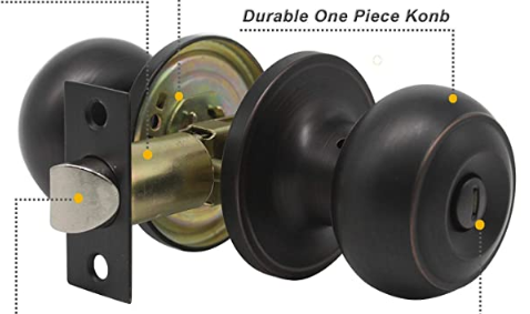 Stainless Steel 304 material Matte Black knob cylindrical lock korean style door lock