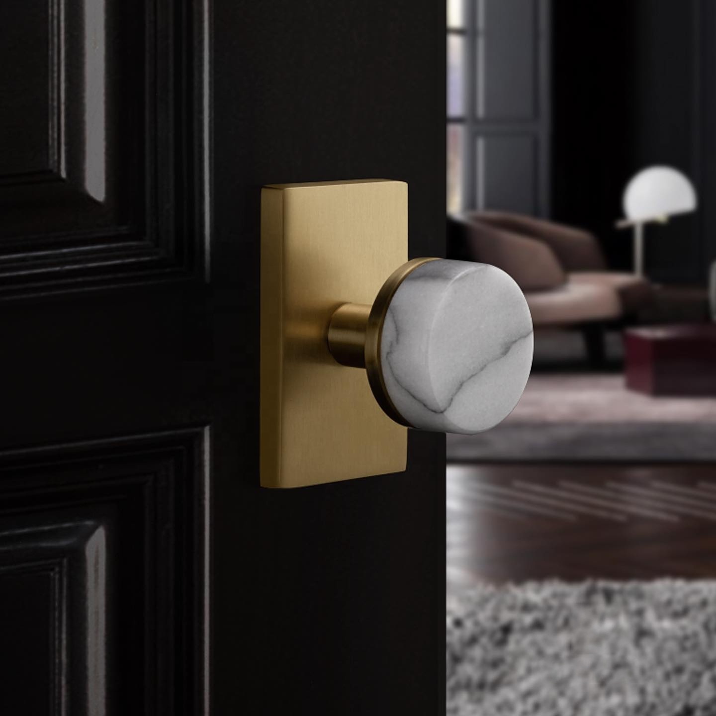 Gold color Fancy Modern zinc alloy material hot sale dummy storeroom privacy keyless  door knob locks OEM