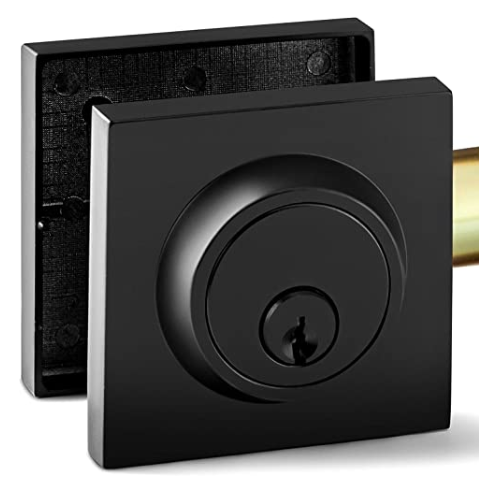 Matt Black color high security deadbolt door locks  with zinc material