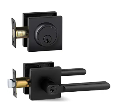 Matt Black color high security deadbolt door locks  with zinc material