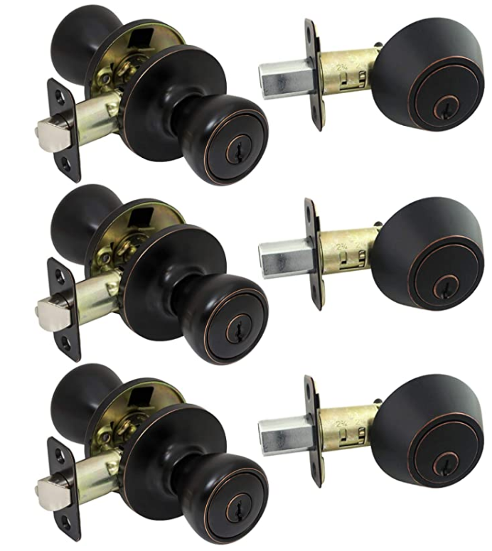 Stainless Steel 304  North American Standard High Quality Lock And Deadbolt Dead Bolt Set