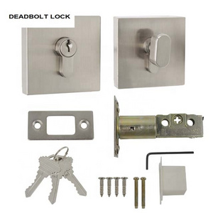 Invisible door handle with interior door locks keys outside Button inside single Cylinder Deadbolt Lockset door hardware