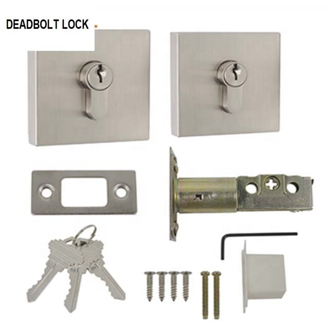 Invisible door handle with interior door locks keys outside Button inside single Cylinder Deadbolt Lockset door hardware