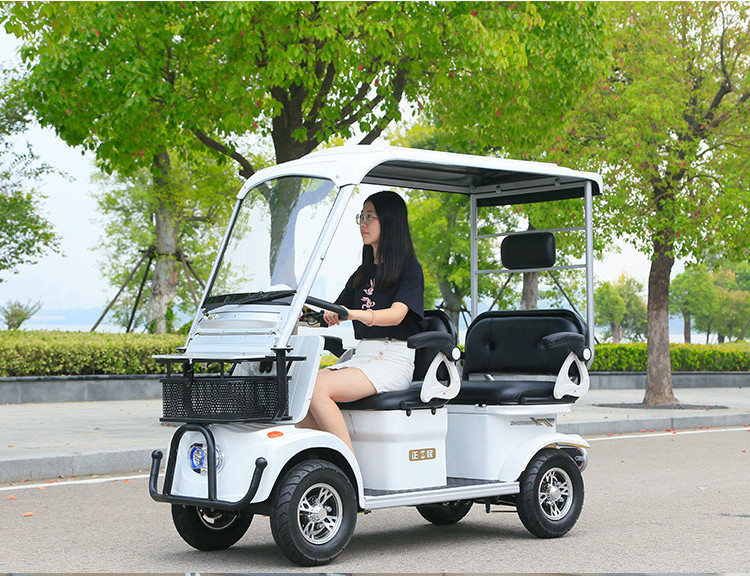 leisure electric four-wheeler household disabled double old scooter adult tricycle small battery car