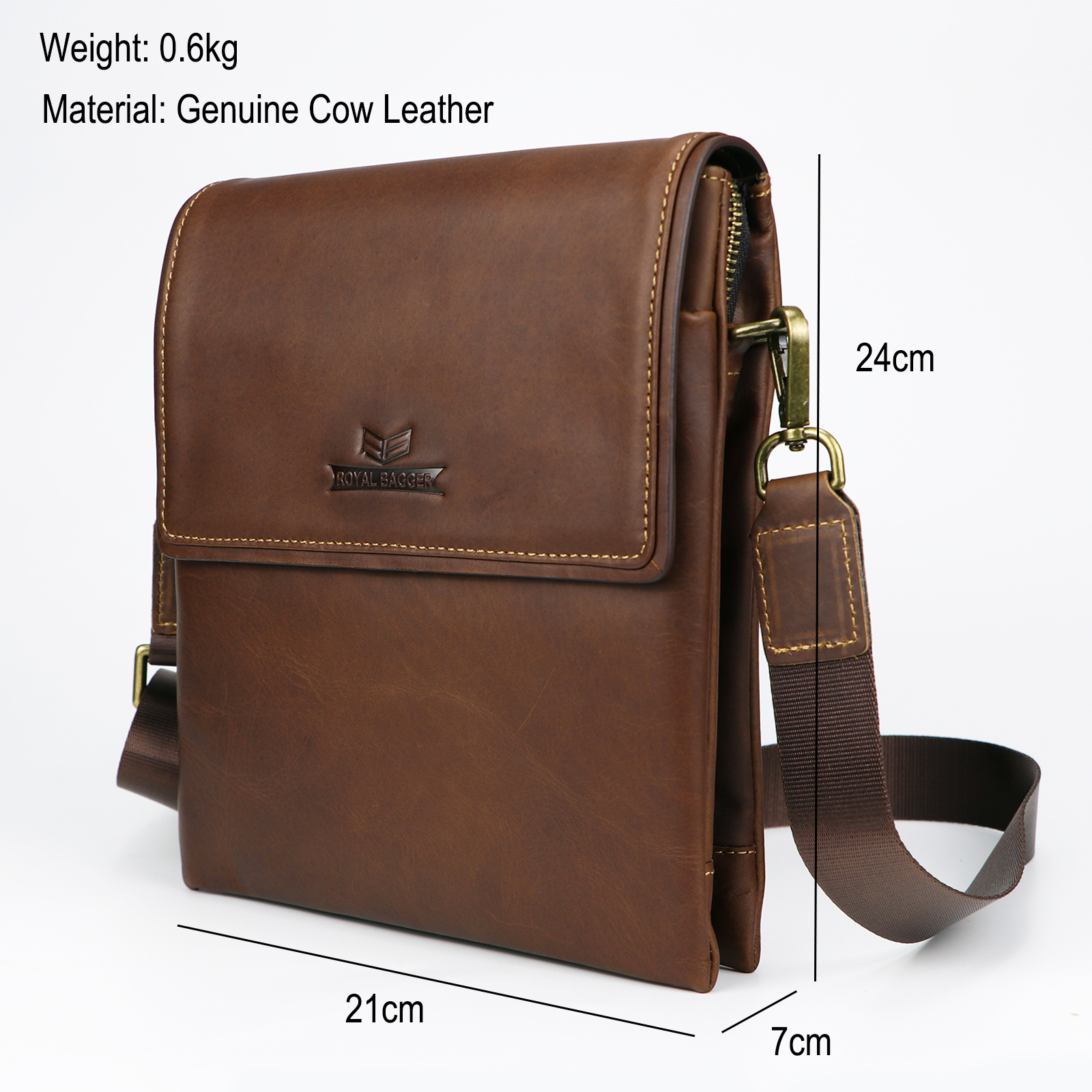 Andong Shoulder Bags for Men Genuine Cow Leather Retro Business Fashion Male Cowhide Messenger Sling Bag Travel Pocket Man