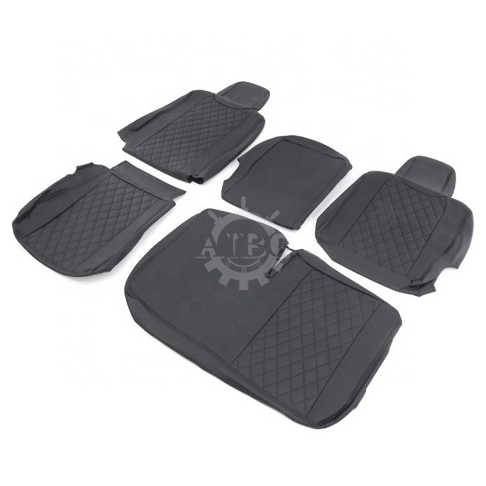 For Hino Dutro Air Loop Dutro Standard Seat Cover Set Diamond Cut PVC Black Leather Left and Right Set