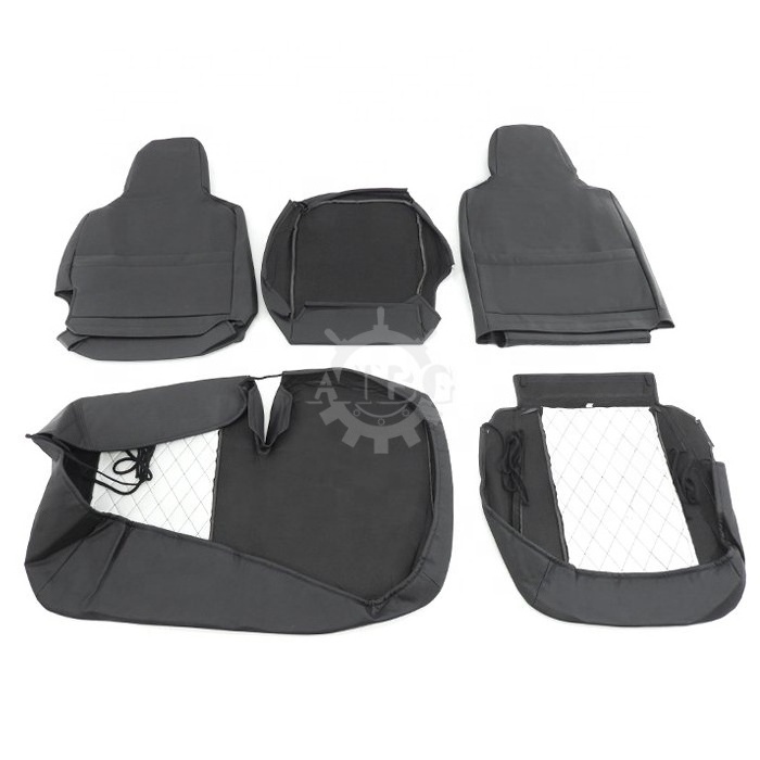 For Hino Dutro Air Loop Dutro Standard Seat Cover Set Diamond Cut PVC Black Leather Left and Right Set