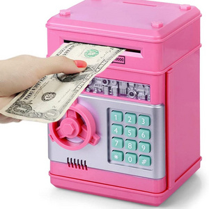 Electronic Password Money Box Code Key Lock Piggy Bank Automatic Coins Cash Saving Money Box Counter Mini Safe Box Child Gift