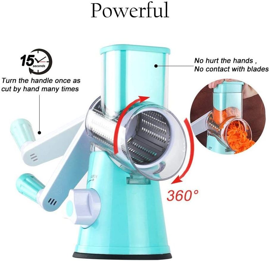 Manual Vegetable Cutter Slicer Kitchen Accessories Multifunctional Round Rotate Mandoline Slicer Potato Cheese Kitchen Gadgets