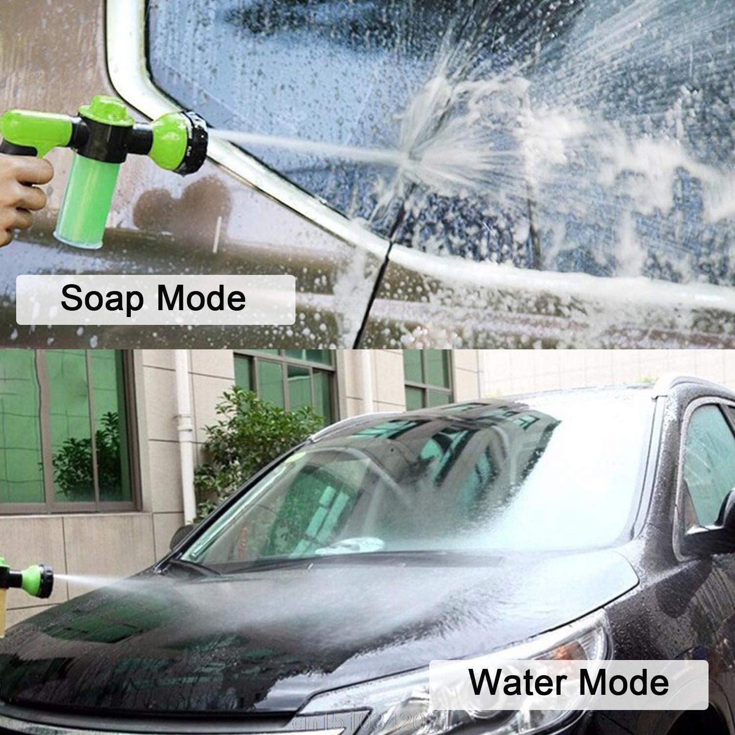 Pressure Garden Hose Nozzle Foam Gun Car Wash 8 Pattern Adjustable Foam Sprayer