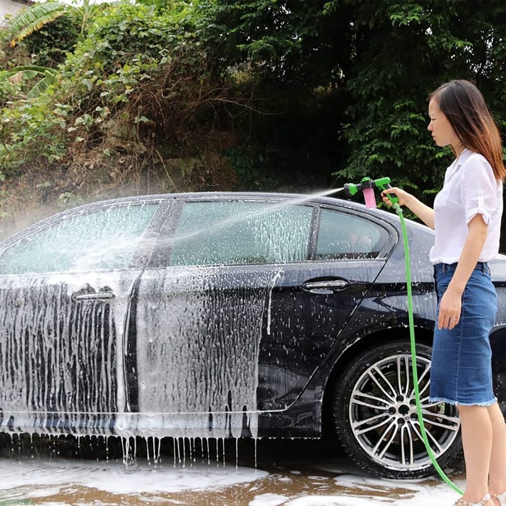 Pressure Garden Hose Nozzle Foam Gun Car Wash 8 Pattern Adjustable Foam Sprayer