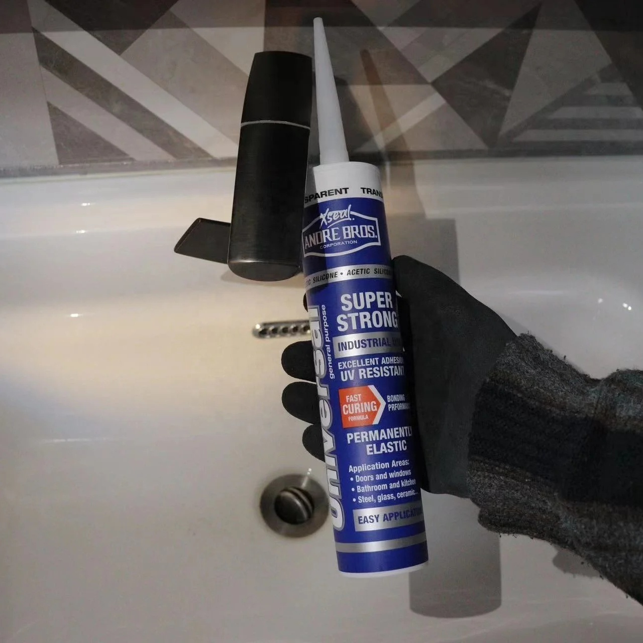 AndreBros Universal aquarium glass black silicone sealant