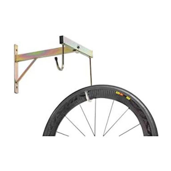 High Quality Wall-Mounted Bike Rack 2 Slots with Bracket and Tube Zinc-Coated Steel Tropical Gold 35x37x30 cm