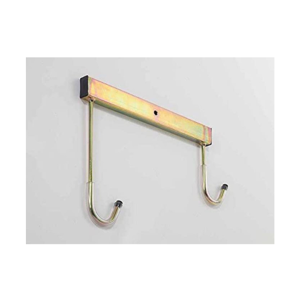 High Quality Wall-Mounted Bike Rack 2 Slots with Bracket and Tube Zinc-Coated Steel Tropical Gold 35x37x30 cm