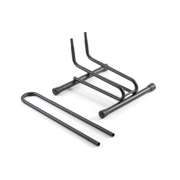 High Quality Bike Stand 1 Place Detachable with Caps Steel Material Black Color 38.5 x 29 x 67 cm Wheel Parking Width 8 cm