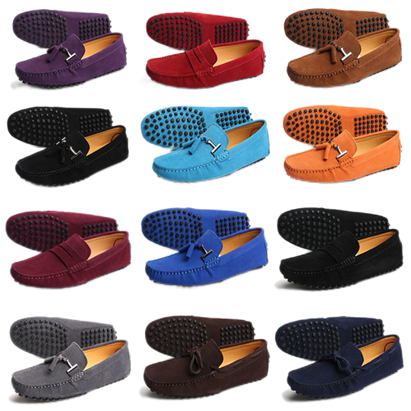 Best Seller  Men's Dress Shoes Loafers Men Soft Moccasin Driving Shoes Big Size 49 Suede Leather Boat Men Loafers Shoes