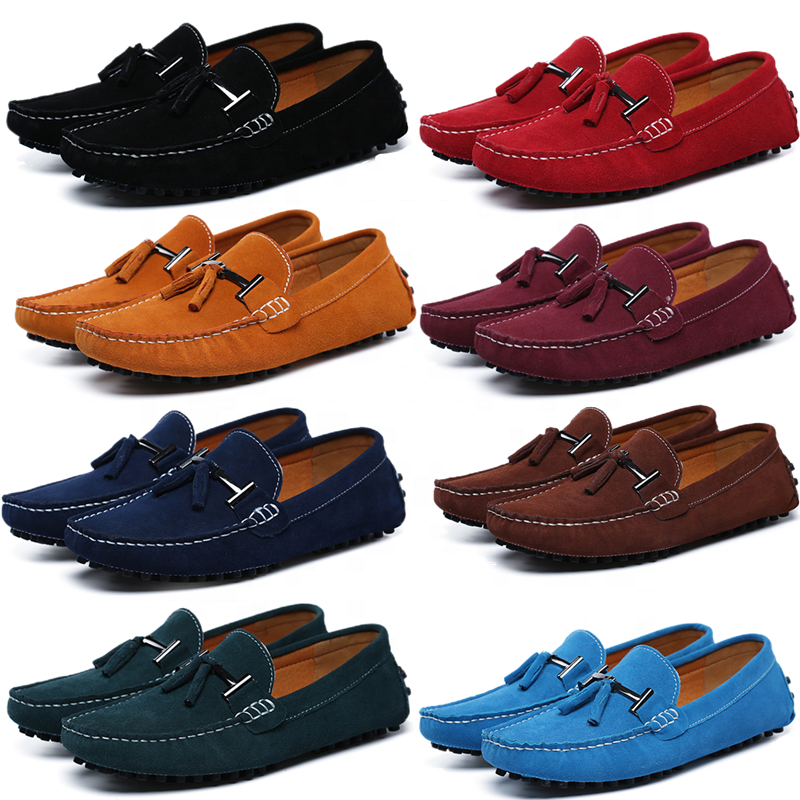 Best Seller  Men's Dress Shoes Loafers Men Soft Moccasin Driving Shoes Big Size 49 Suede Leather Boat Men Loafers Shoes