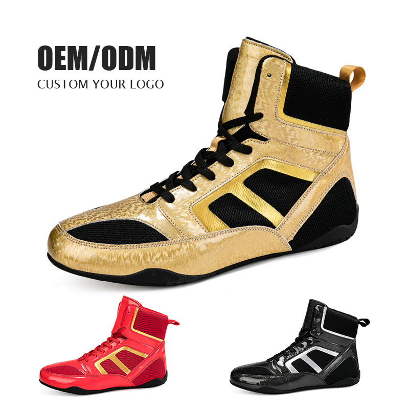 Make Your Own Boxing Gym Sneakers Custom High Quality New Design Scarpe Wrestling Pro Boxing Shoes