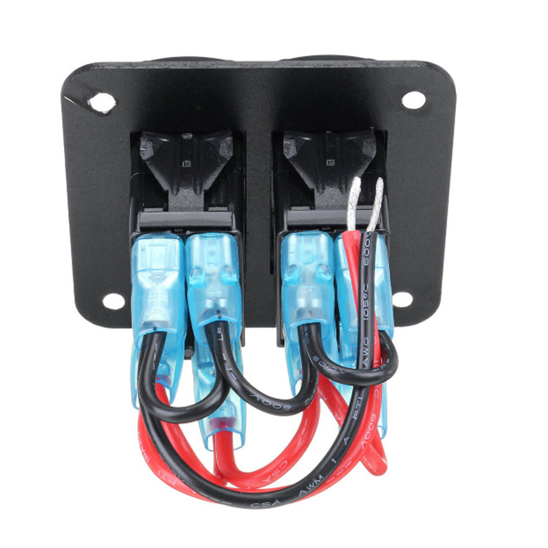 Motorhome Retrofit Control Panel 2-Position  5 Pin SPST 20A/12V 10A/24V Rear Light ON/Off Blue LED Laser Waterproof Marine Toggl