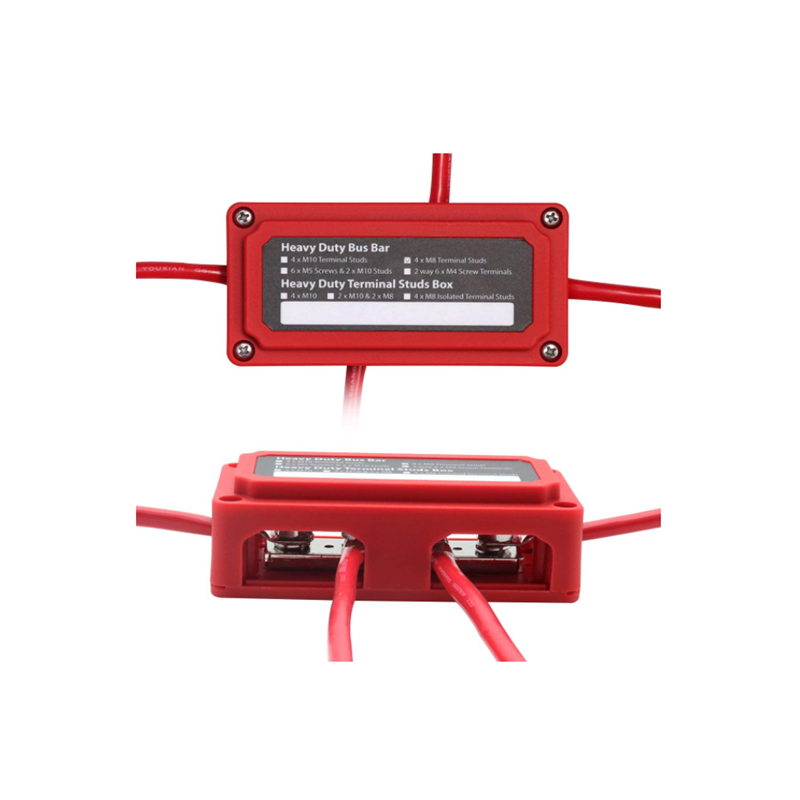 300A Bus Bar 48V Heavy Duty Module Design Power Distribution Block Battery Junction Block with 4X M10 (3/8