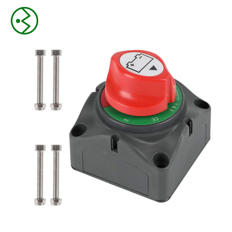 Battery Switch 12V/48V Battery Disconnect Master Power Cut Off Switch Waterproof Heavy Duty Battery Isolator Switch for Marine B