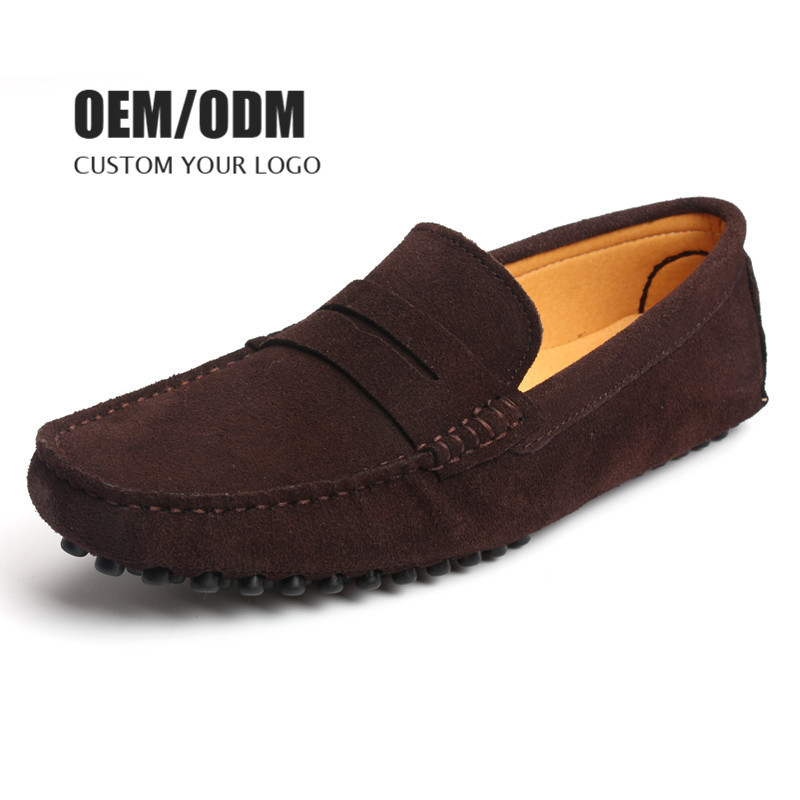 High Quality Man Loafers Comfort Suede Driver Shoes Casual Driving Breathable Loafer Shoes For Men Classic Luxury Wholesale