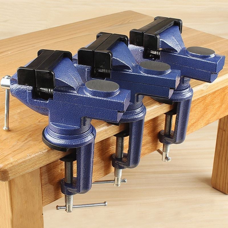 Mini Flat Vise 50/60/70mm Electronic Desktop Bench Vise 360 Degree Swivel Portable Table Bench Vice Clamp Mini Vise